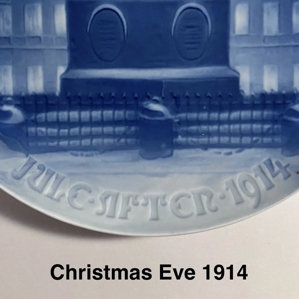Antique 1914 CHRISTMAS PLATE / Bing & Grondahl / AMALIENBORG PALACE / Copenhagen - Picture 3 of 7